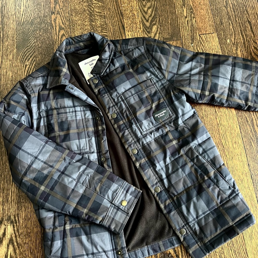 Abercrombie Kids Plaid Jacket size 11/12